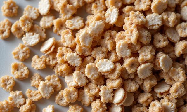 Close up of high-fiber protein oats